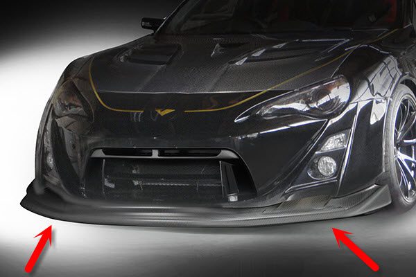 WIDE BODY FRONT LIP SPOILER CARBON FOR 2012-19 TOYOTA 86/FR-S/SUBARU BRZ [ZN6/ZC6] VATO-062