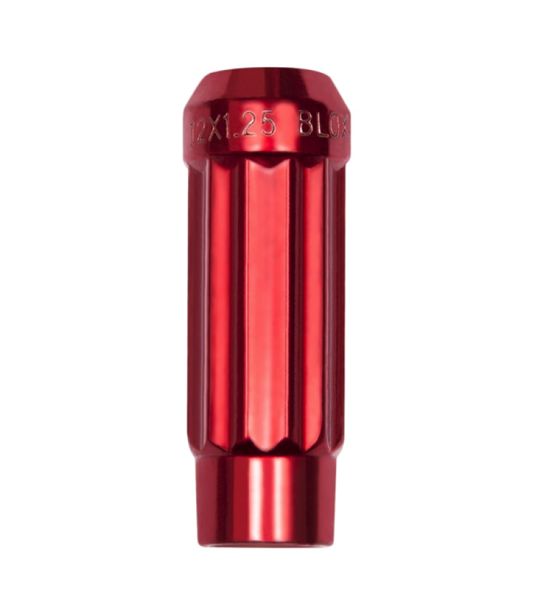 BLOX Racing 12-Sided P17 Tuner Lug Nut 12x1.25 - Red Steel - Single Piece - BXAC-00143-RD