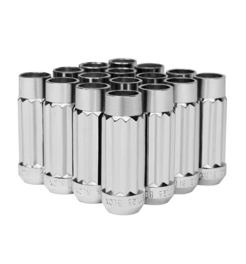 BLOX Racing 12-Sided P17 Tuner Lug Nuts 12x1.25 - Chrome Steel - Set of 16 - BXAC-00144-CH