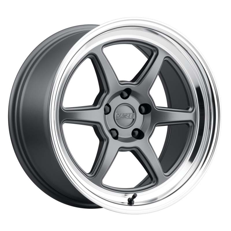 Kansei K14G Roku 18x9in / 5x100 BP / 12mm Offset / 66.56mm Bore - Grey & Machined Lip Wheel - K14G-189016+12