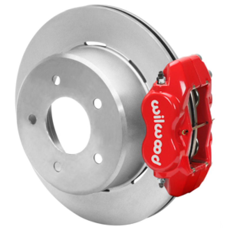Wilwood 88-98 Chevy Silverado Forged Dynalite 12.19x0.81 Plain Rear Drum to Disc Conv. - Red - 140-17541-R