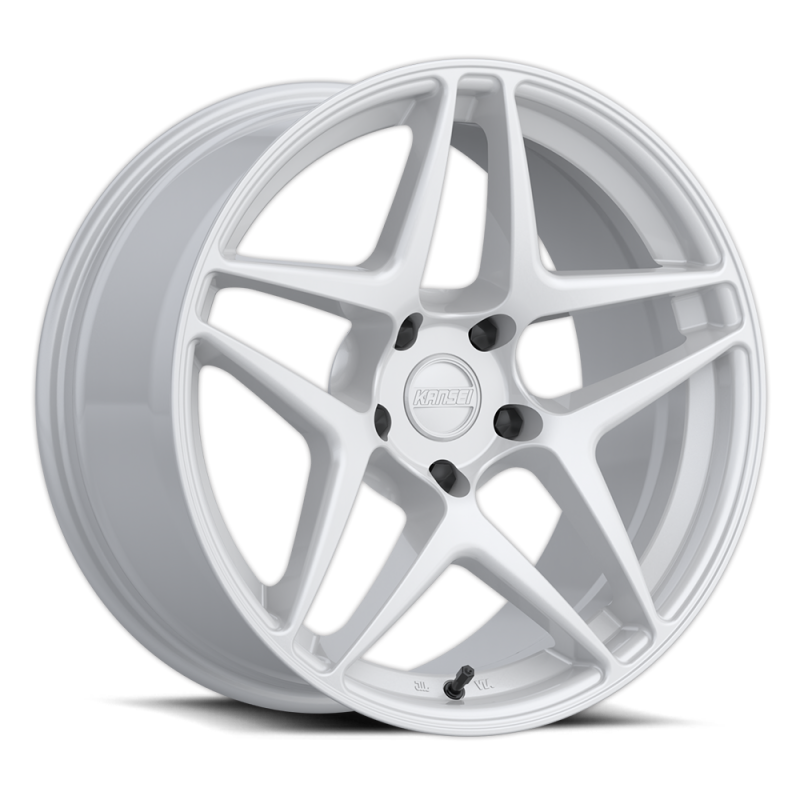 Kansei K15W Astro 18x9.5in / 5x114.3 BP / 22mm Offset / 73.1mm Bore - Gloss White Wheel - K15W-189512+22