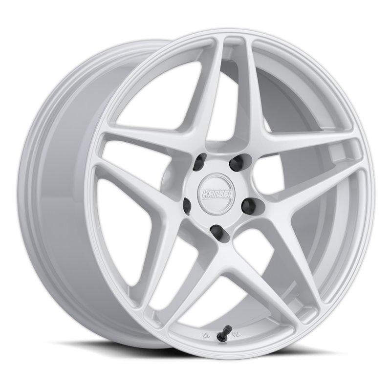 Kansei K15W Astro 18x9.5in / 5x114.3 BP / 35mm Offset / 73.1mm Bore - Gloss White Wheel - K15W-189512+35