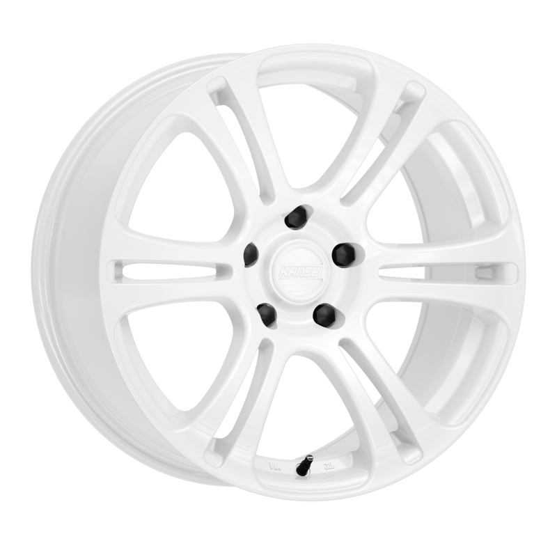 Kansei K16W Neo 18x9.5in / 5x114.3 BP / 22mm Offset / 73.1mm Bore - Gloss White Wheel - K16W-189512+22