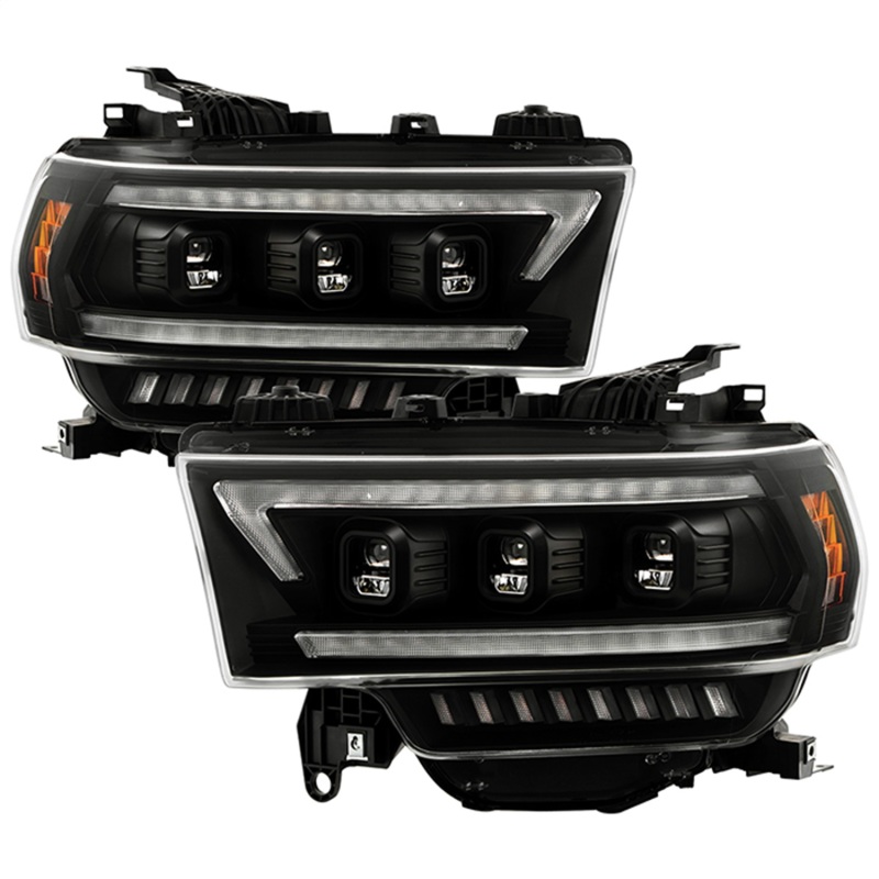 Spyder 19-22 Dodge Ram 2500/3500 (Halogen Model Only) Proj. Headlights (PRO-YD-DR19HDHALAP-SEQ-BK) - 5088604