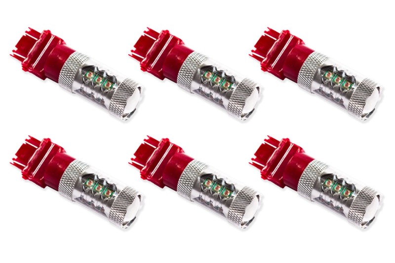 Diode Dynamics 3157 LED Bulb XP80 LED - Red Set of 6 - DD0059H