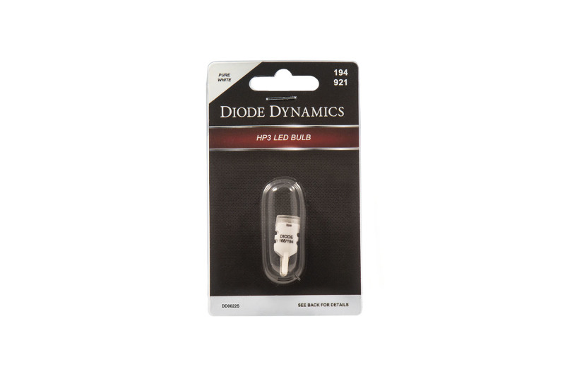 Diode Dynamics 194 LED Bulb HP3 LED Pure - White Short (Single) - DD0329S