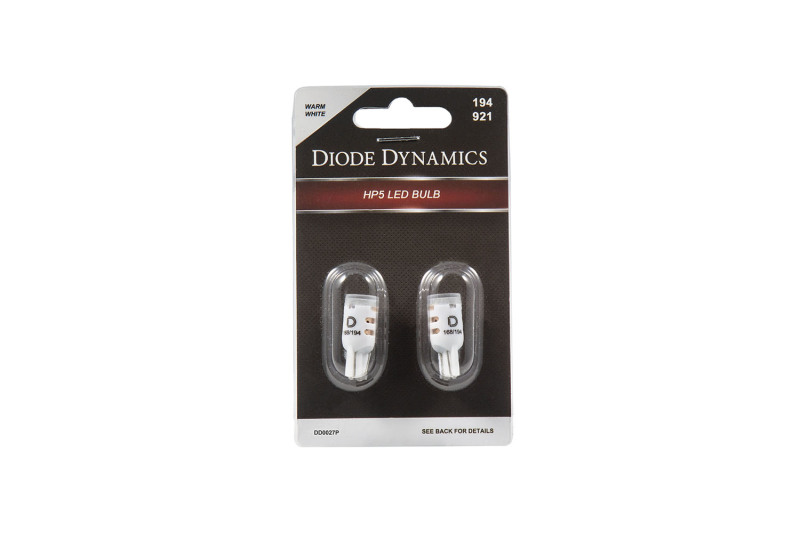 Diode Dynamics 194 LED Bulb HP5 LED Warm - White Short (Pair) - DD0334P