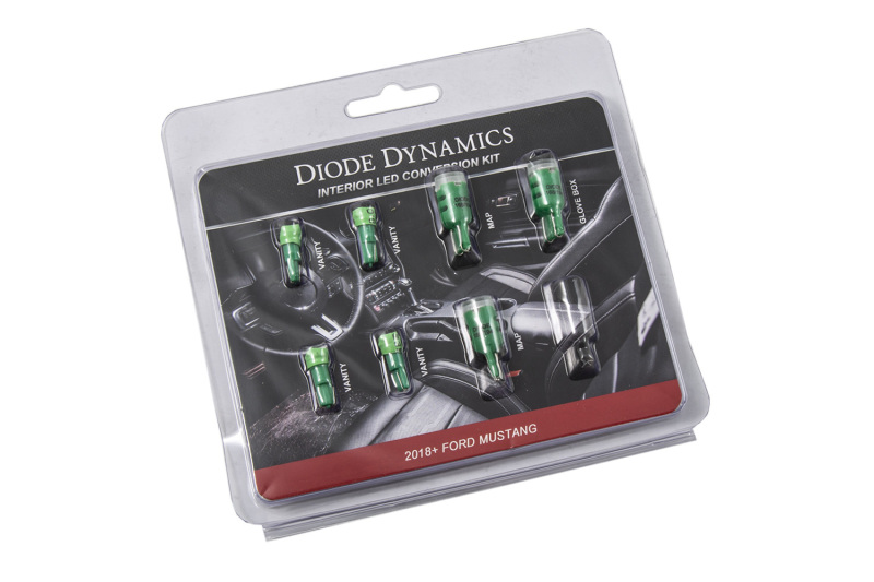 Diode Dynamics Mustang Interior LED Light Kit 18-19 Mustang Stage 1 - Green - DD0361