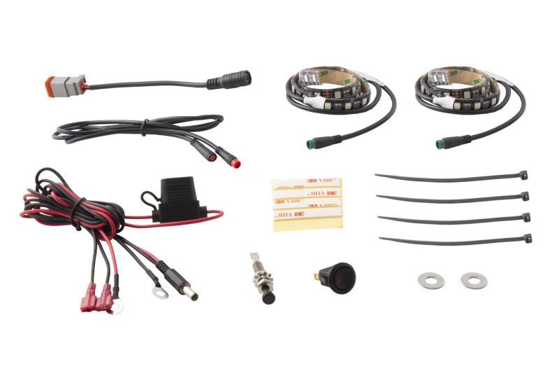 Diode Dynamics RGBW Engine Bay Strip Kit 2pc Multicolor - DD0440