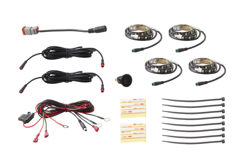 Diode Dynamics RGBW Grille Strip Kit 4pc Multicolor - DD0445