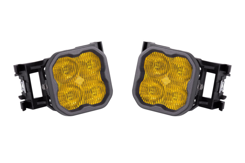Diode Dynamics SS3 Type X LED Fog Light Kit - Yellow SAE Fog Pro - DD6550