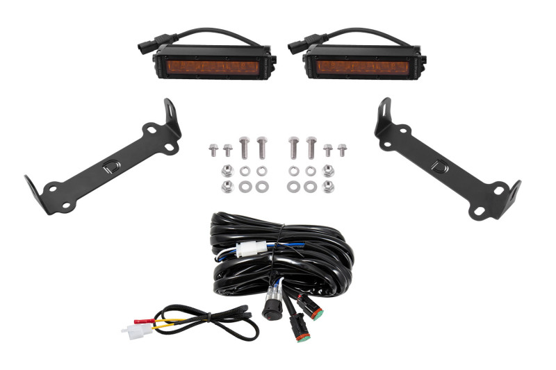 Diode Dynamics 14-21 Toyota 4Runner Stage Series SAE/DOT LED Lightbar Kit - Amber Driving - DD6757