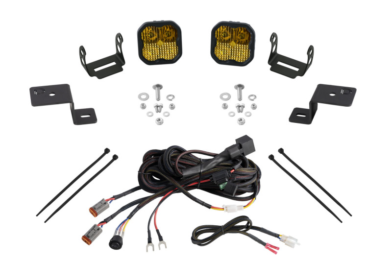 Diode Dynamics 21-22 Ford F-150 SS3 Stage Series Backlit Ditch Light Kit - Yellow Pro Combo - DD7372