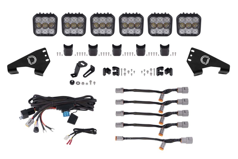 Diode Dynamics 20-Present Polaris RZR SS5 Pro CrossLink Roof - White Combo Lightbar Kit - DD7632