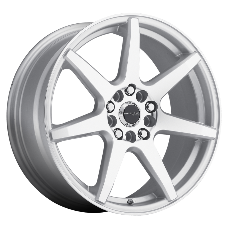 Raceline 131S Evo 17x7.5in / 5x112/5x120 BP / 40mm Offset / 74.1mm Bore - Silver & Machined Wheel - 131S-77591+40