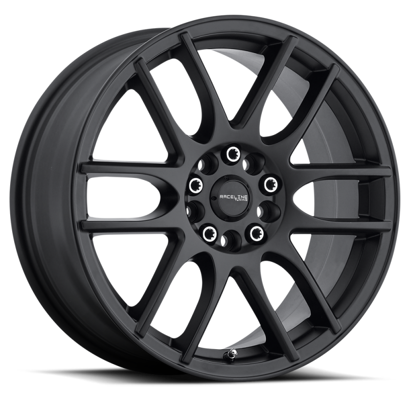 Raceline 141B Mystique 17x7.5in / 5x110/5x115 BP / 40mm Offset / 72.62mm Bore - Satin Black Wheel - 141B-77586+40