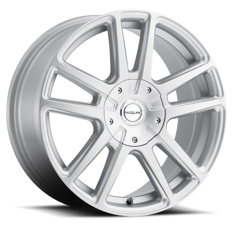 Raceline 145S Encore 16x7in / 5x112/5x120 BP / 40mm Offset / 74.1mm Bore - Gloss Silver Wheel - 145S-67091+40
