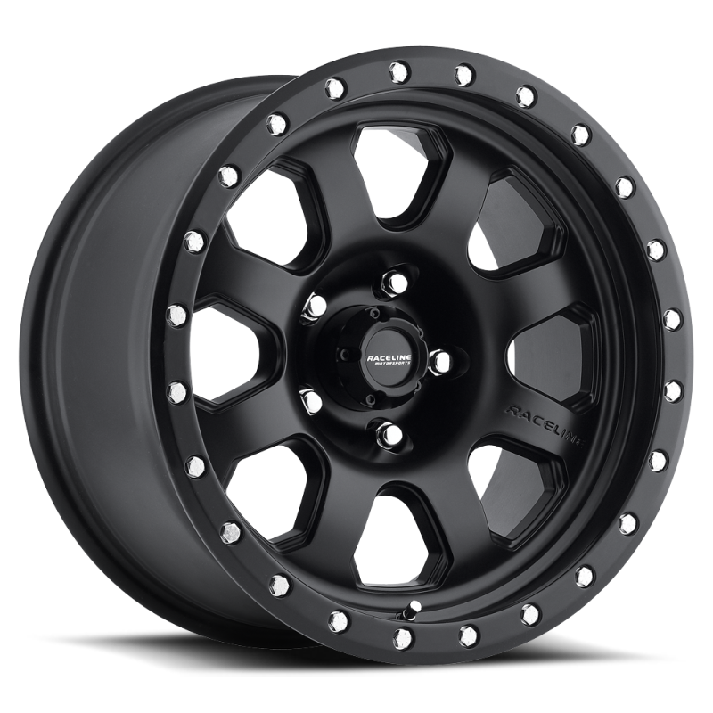 Raceline 929B Avenger 17x9in / 5x127 BP / -12mm Offset / 83.82mm Bore - Satin Black Wheel - 929B-79050-12