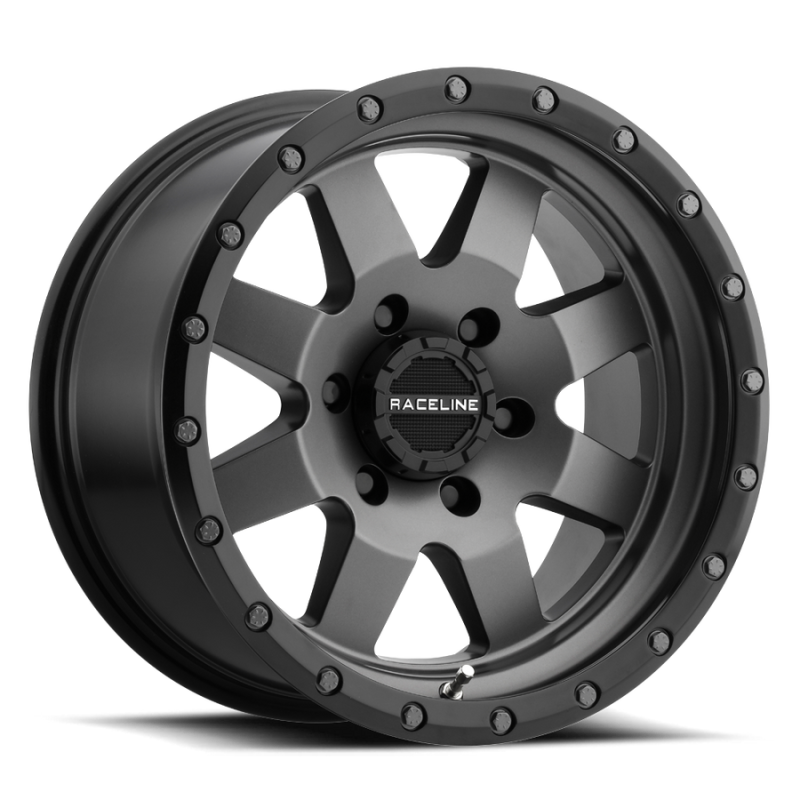Raceline 935G Defender 17x9in / 8x165.1 BP / -12mm Offset / 130.81mm Bore - Gunmetal Wheel - 935G-79080-12