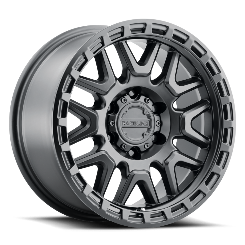 Raceline 953B Krank 16x8in / 5x127 BP / 0mm Offset / 78.1mm Bore - Satin Black Wheel - 953B-68050-00