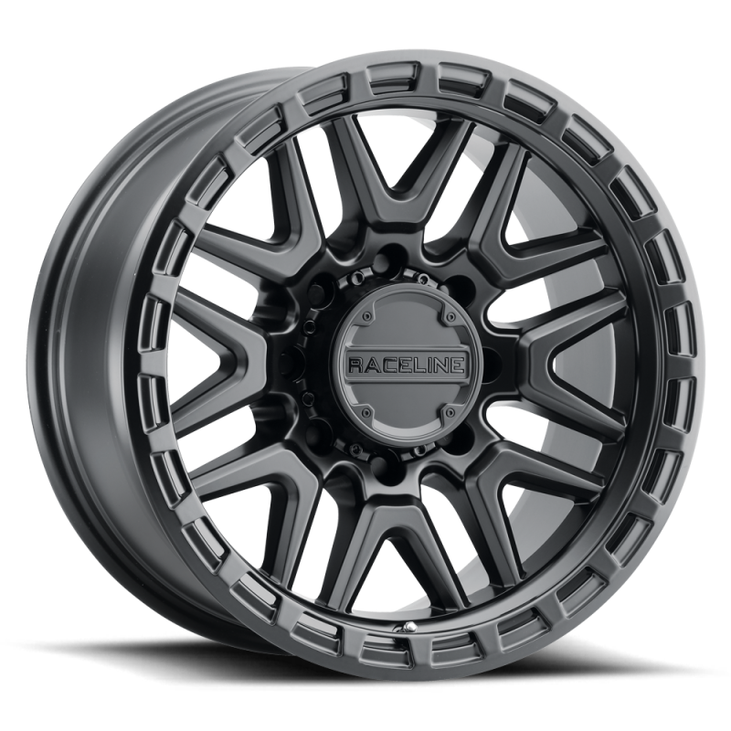 Raceline 953B Krank 18x9in / 8x165.1 BP / 18mm Offset / 125.2mm Bore - Satin Black Wheel - 953B-89080+18