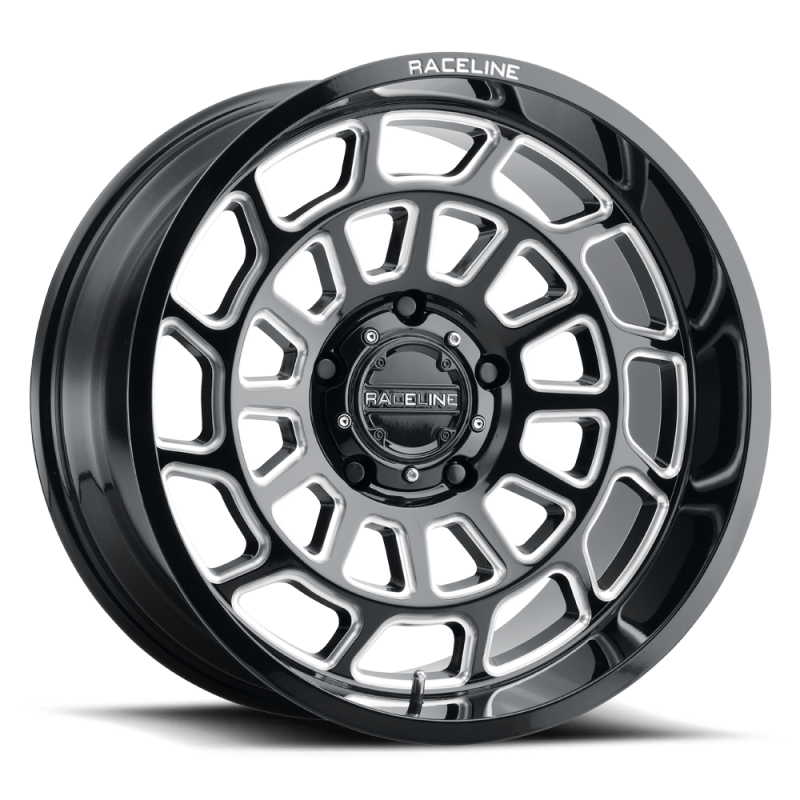 Raceline 955M Warp 20x9in / 8x165.1 BP / 0mm Offset / 125.2mm Bore - Satin Black & Milled Wheel - 955M-29080-00