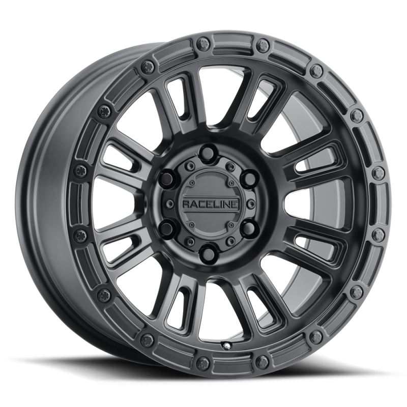 Raceline 956B Compass 17x8.5in / 6x120 BP / 0mm Offset / 67.1mm Bore - Satin Black Wheel - 956B-78562-00