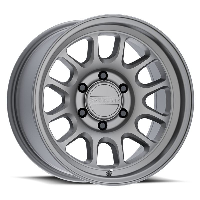 Raceline 958T Rogue 17x8in / 5x108 BP / 30mm Offset / 72.62mm Bore - Titanium Wheel - 958T-78023+30
