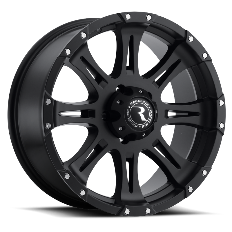 Raceline 981 Raptor 16x8in / 5x127 BP / 0mm Offset / 78.1mm Bore - Satin Black Wheel - 981-68050