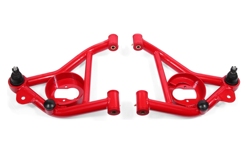 BMR 82-82 3rd Gen F-Body Non-Adj. Lower A-Arms w/ Spring Pocket (Polyurethane) - Red - AA008R