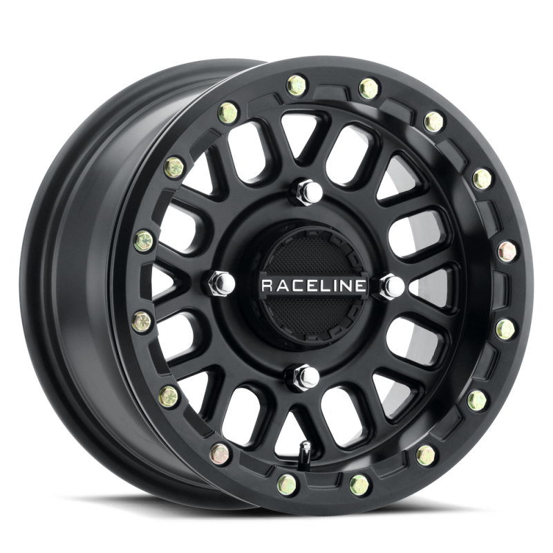 Raceline A92B Podium 15x6in / 4x156 BP / 40mm Offset / 132.5mm Bore - Satin Black Beadlock Wheel - A93B-56056+40