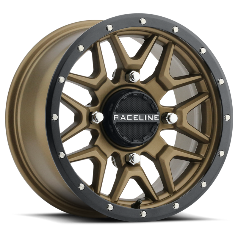 Raceline A94BZ Krank 15x7in / 4x156 BP / 10mm Offset / 132.5mm Bore - Bronze & Black Lip Wheel - A94BZ-57056+10