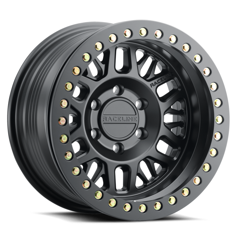 Raceline RT951B Ryno 17x9in / 8x165.1 BP / -12mm Offset / 130.81mm Bore - Satin Black Beadlock Wheel - RT951B-79080-12
