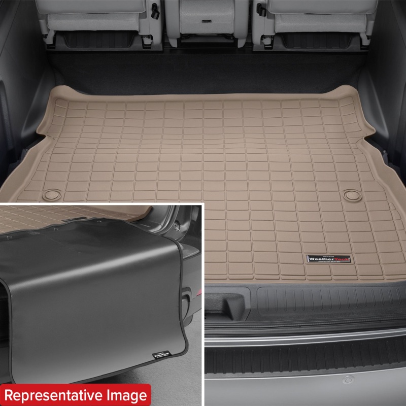 WeatherTech 20-23 Ford Explorer Incl. ST/Hybrid Seatback Cargo Liners HP w/ Bumper Protector - Tan - 411510IMSK