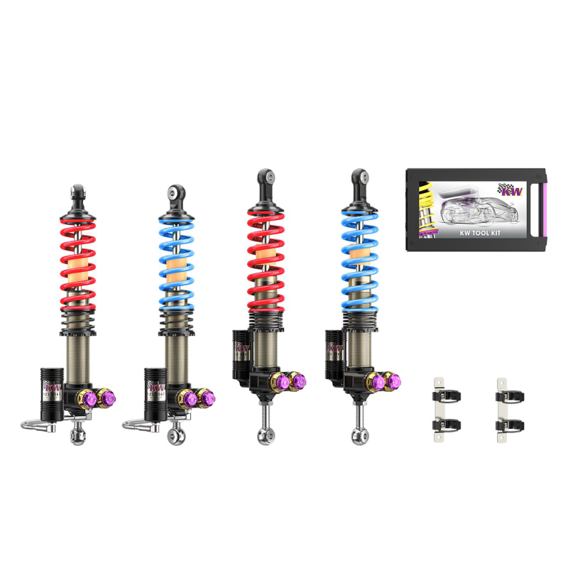 KW 04-05 Porsche Carrera GT Special Edition V5 Coilover Kit W/ Red & Blue Springs - 3097100A