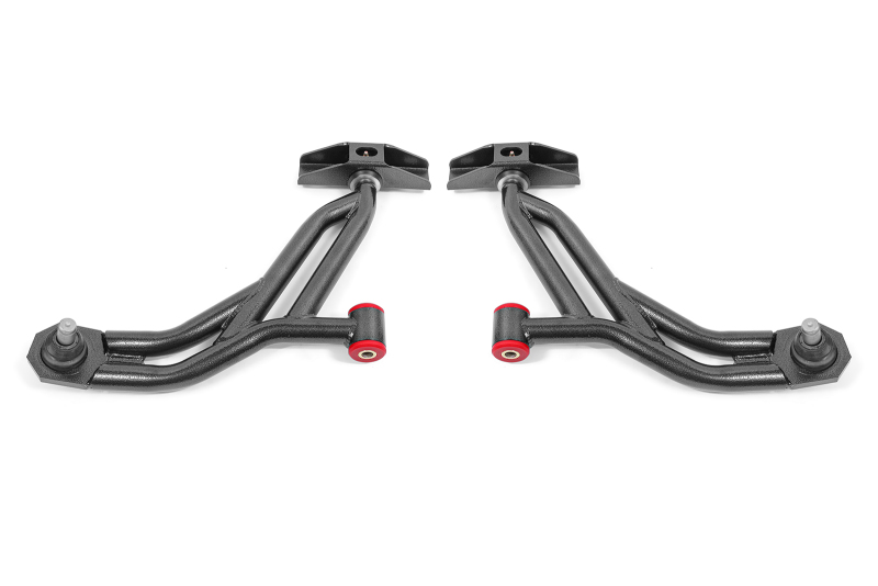 BMR 10-14 Ford Mustang Non-Adj. Lower A-Arms Delrin/Rod w/ 19mm Tall Ball Joint - Black Hammertone - AA756H