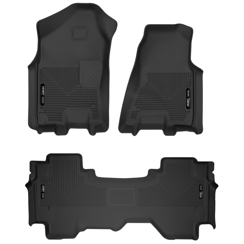 Husky Liners 19-24 Dodge Ram 1500 X-Act Front + 2nd Seat Floor Liner Set - Black - 53698