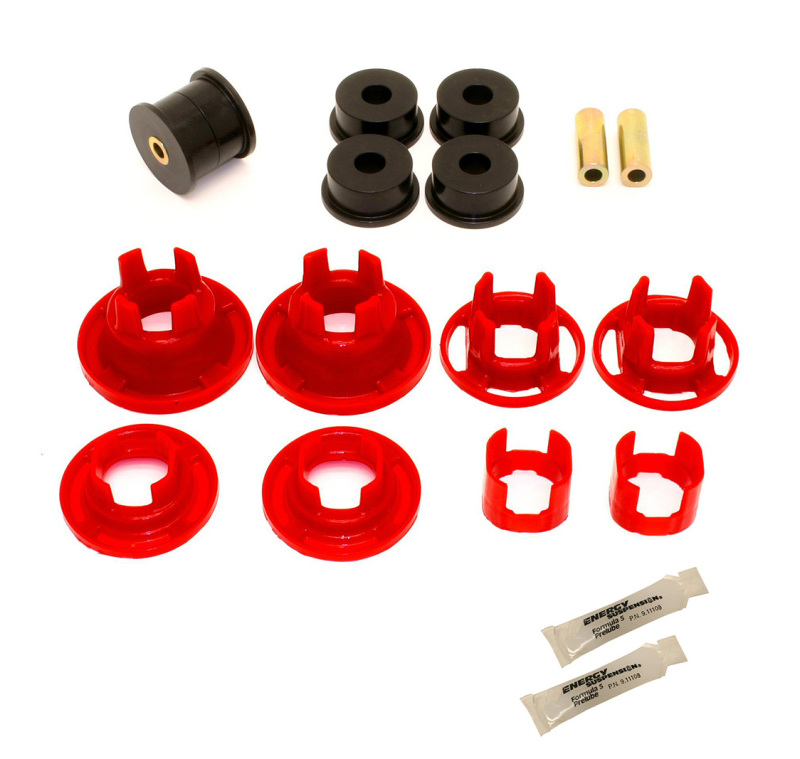 BMR 10-11 5th Gen Camaro Street Version Rear Cradle Bushing Kit (BK001 BK016) - Black/Red - BK020