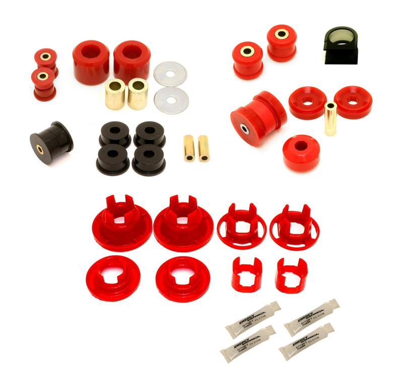 BMR 10-11 5th Gen Camaro Street Version Total Suspension Bushing Kit (BK041/BK021/BK022) - Black/Red - BK023