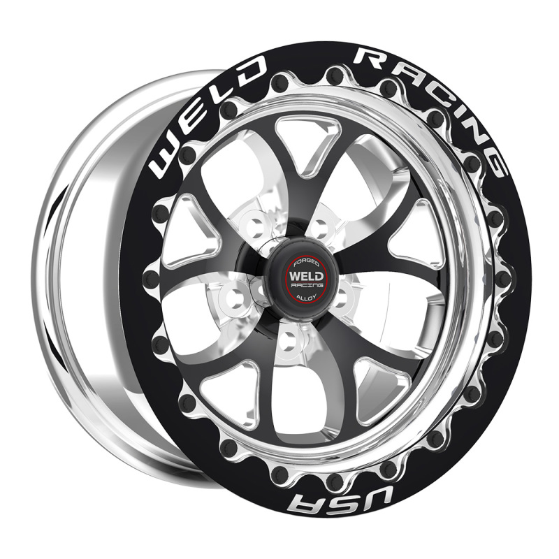 Weld S76 15x10.33 / 5x4.75 BP / 7.5in. BS Black Wheel (Low Pad) - Black Single Beadlock MT - 76LB510B75F