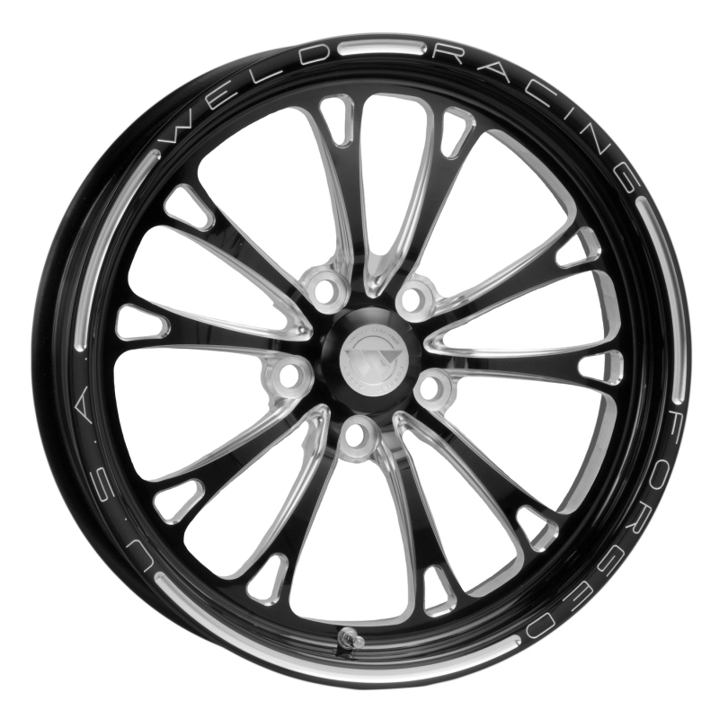 Weld V-Series 1-Piece 17x4.5 / 5x120 BP / 2.25in. BS Black Wheel - Non-Beadlock - 84B-1704254