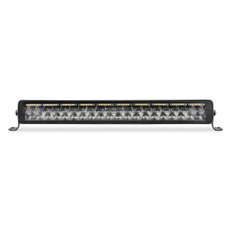 Go Rhino Xplor Blackout Combo Series Dbl Row LED Light Bar w/Amber (Side/Track Mount) 21.5in. - Blk - 752002112CDS