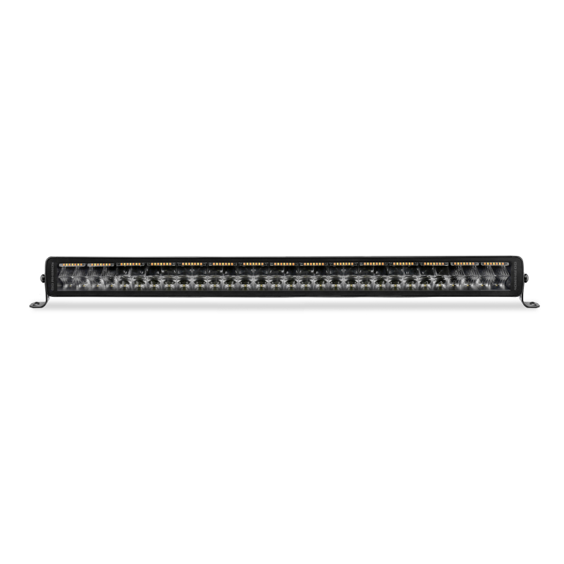 Go Rhino Xplor Blackout Combo Series Dbl Row LED Light Bar w/Amber (Side/Track Mount) 32in. - Blk - 753003012CDS