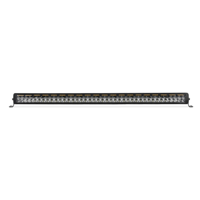 Go Rhino Xplor Blackout Combo Series Dbl Row LED Light Bar w/Amber (Side/Track Mount) 40in. - Blk - 754004012CDS