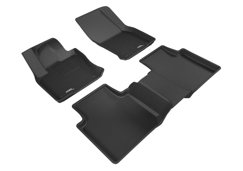 3D MAXpider 2018-2019 Volkswagen Tiguan w/ 5 Seat Kagu Front & Rear Floormats - Black - L1VW08301509