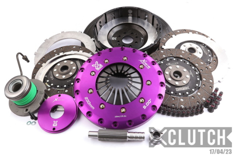 XClutch 07-12 Ford Mustang Shelby GT500 5.4L 9in Triple Solid Organic Clutch Kit - XKFD23681-3G