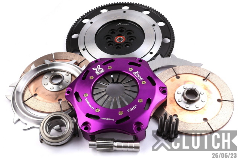 XClutch 97-01 Acura Integra RS 1.8L 7.25in Twin Solid Ceramic Clutch Kit - XKHN18522-2E