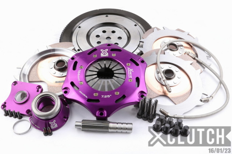 XClutch 1997 Mitsubishi Lancer EVO IV 2.0L 7.25in Triple Solid Ceramic Clutch Kit - XKMI18682-3E