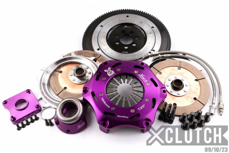 XClutch 07-17 Mitsubishi Lancer EVO X 2.0L 7.25in Twin Solid Ceramic Clutch Kit - XKMI18683-2E